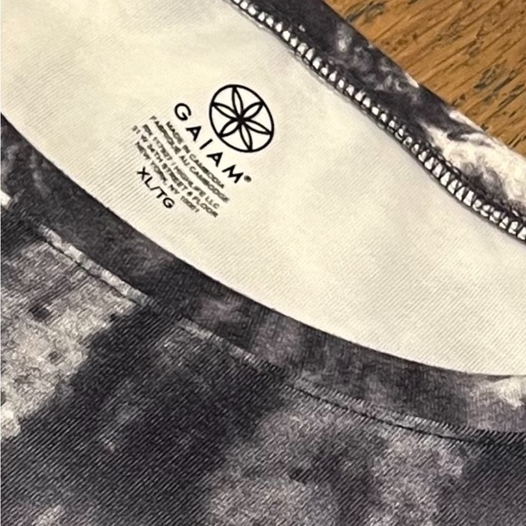 Gaiam Black & White Tie-Dye Sleeveless Dress – Size XL - Picture 2 of 8